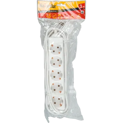 Удлинитель NPE-S-05-500-E-3x0.75  с/з 5 гн. 5м