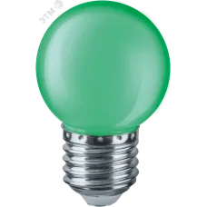 Лампа светодиодная LED 1вт Е27 зеленый шар