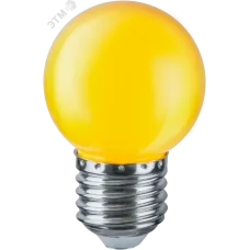 Лампа светодиодная LED 1вт Е27 желтый шар