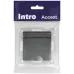 Розетка Intro Accent 6-203-07 2P+E Schuko с крышкой, 16А-250В, IP20, СУ, AL/CU, графит
