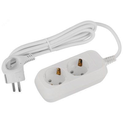 Удлинитель электрический ЭРА UDL-16-215-E Greenline 2 розетки с заземлением 1,5м ПВС 3x1мм2