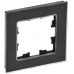 BRITE Рамка 1 пост РУ-1-2-Бр стекло черный матовый IEK