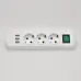 Колодка с/з 3 входа с выключателем c USB-разъемом