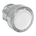 Исполнительный механизм кнопки XB4 белый плоский возвратный без фиксации, с подсветкой IP65