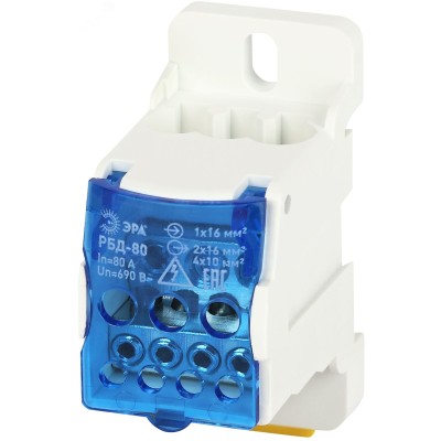Распределительный блок на DIN-рейку ЭРА  NO-122-39 РБД-80А