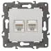 14-3108-01 ЭРА Розетка 2хRJ45, IP20, белый (10/100/1200) 14-3108-01 ЭРА Розетка 2хRJ45, IP20, белый (10/100/1200)