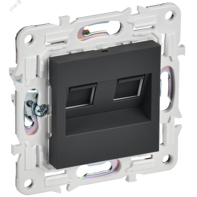 SKANDY Розетка компьютерная двойная RJ45 кат.6 SK-K04G графит IEK