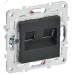 SKANDY Розетка компьютерная двойная RJ45 кат.6 SK-K04G графит IEK