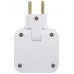 Разветвитель электрический ЭРА SPF-2-FL-USB поворотный на 2 розетки + 2USB 10А белый