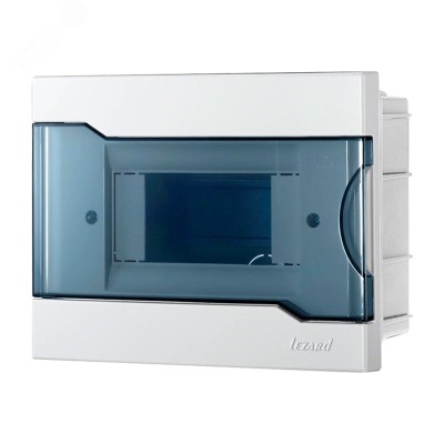 NEW Бокс с прозрачной крышкой Lezard  ЩРВ-П-6 для внутр.уст. 6-и модульных устройств 730-1000-006