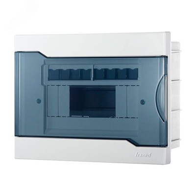 NEW Бокс с прозрачной крышкой Lezard  ЩРВ-П-8 для внутр.уст.8-и модульных устройств 730-1000-008