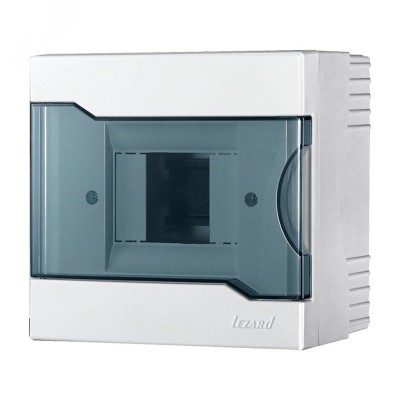 Бокс с прозрачной крышкой ЩРН-П-4 для наружной уст. 4-х модульных устройств