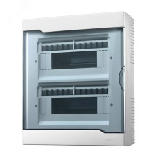 Бокс с прозрачной крышкой ЩРН-П-24 для наружной установки 24-х модульных устройств