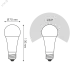 Лампа Gauss Elementary A70 25W 2150lm 6500K E27 LED 1/10/50