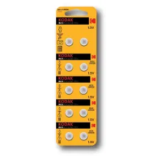 Батарейки Kodak AG4 (377) LR626, LR66 [KAG4-10] MAX Button Cell (100/1000/98000)