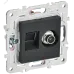 SKANDY Розетка двойная TV+RJ45 кат.5E SK-A14G графит IEK