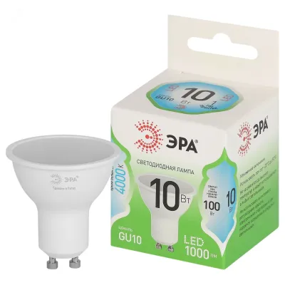 Лампа светодиодная ЭРА GREEN LINE LED MR16-10W-840-GU10 GL GU10 10 Вт софит яркий белый свет
