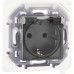 Розетка 1-местная с заземлением с защитными шторками и крышкой 16А IP44 алюминий INSPIRIA Розетка 1-местная с заземлением с защитными шторками и крышкой 16А IP44 алюминий INSPIRIA