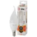 Лампочка светодиодная ЭРА STD LED BXS-11W-827-E14 E14 / Е14 11Вт свеча на ветру теплый белый свет
