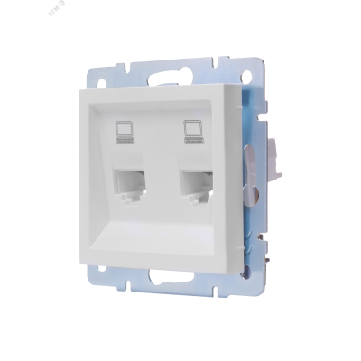 VESNA Розетка компьютерная двойная белая