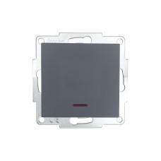 VESNA Выключатель с подсветкой графит, механизм