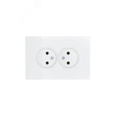 OSEN Розетка двойная без заземления 16А, механизм, белый Lezard 743-0200-128B