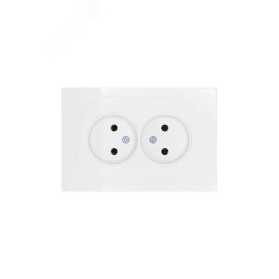 OSEN Розетка двойная без заземления 16А, механизм, белый Lezard 743-0200-128B