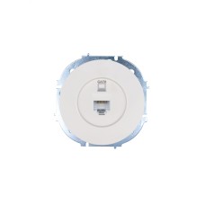 OSEN Розетка компьютерная Cat 6, механизм, белая Lezard 743-0288-140