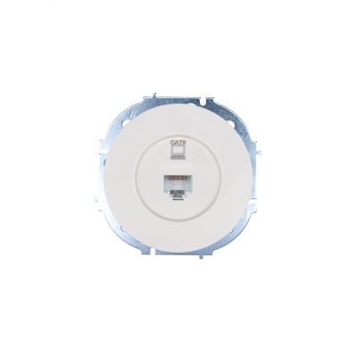 OSEN Розетка компьютерная Cat 6, механизм, белая Lezard 743-0288-140