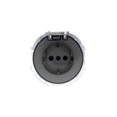 OSEN Розетка с заземлением с крышкой, 16 А, IP44, механизм, титан Lezard 743-3788-123BIPCH