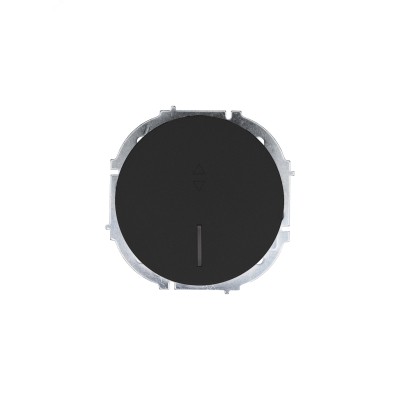 OSEN Выключатель проходной 1-кл. с подсветкой, 10 А, механизм, чёрный бархат Lezard 743-4288-114