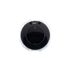 OSEN Розетка с заземлением с крышкой, 16 А, IP44, механизм, чёрный бархат Lezard 743-4288-123BIPCH