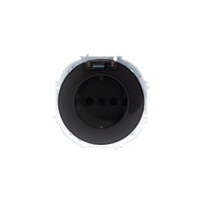 OSEN Розетка с заземлением с крышкой, 16 А, IP44, механизм, шоколад Lezard 743-7388-123BIPCH