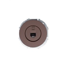 OSEN Розетка компьютерная Cat 6, механизм, шоколад Lezard 743-7388-140
