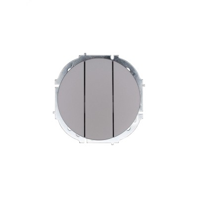 OSEN Выключатель 3-кл., 10 А, механизм, серый матовый Lezard 743-7488-109