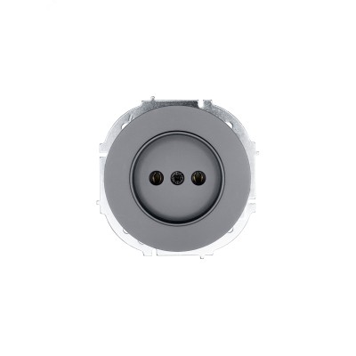 OSEN Розетка без заземления, 16 А, механизм, серый матовый Lezard 743-7488-121B