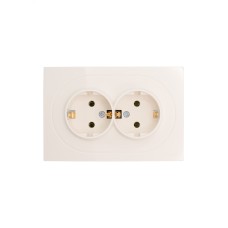 OSEN Розетка двойная с заземлением 16А, механизм, слоновая кость Lezard 743-9000-127B