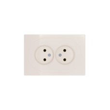 OSEN Розетка двойная без заземления 16А, механизм, слоновая кость Lezard 743-9000-128B