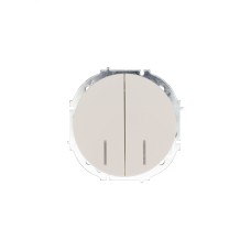 OSEN Выключатель 2-кл. с подсветкой, 10А, механизм, слоновая кость Lezard 743-9088-112