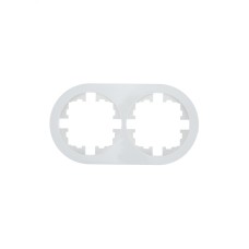 OSEN Рамка 2-ая универсальная, белая, круглая Lezard 744-0200-147