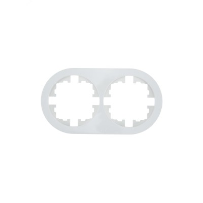 OSEN Рамка 2-ая универсальная, белая, круглая Lezard 744-0200-147