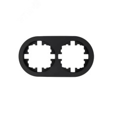 OSEN Рамка 2-ая универсальная, чёрный бархат, круглая Lezard 744-4200-147