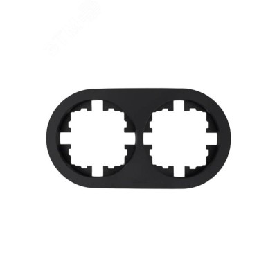 OSEN Рамка 2-ая универсальная, чёрный бархат, круглая Lezard 744-4200-147