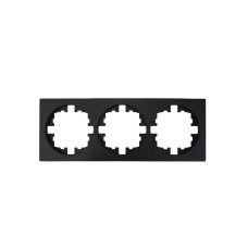 OSEN Рамка 3-ая универсальная, чёрный бархат, круглая Lezard 744-4200-148