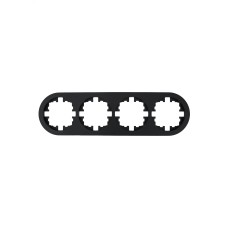 OSEN Рамка 4-ая универсальная, чёрный бархат, круглая Lezard 744-4200-149