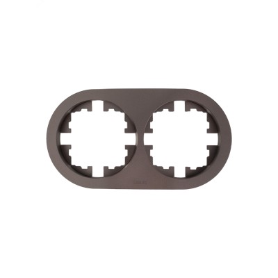 OSEN Рамка 2-ая универсальная, шоколад , круглая Lezard 744-7300-147