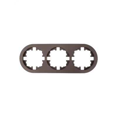 OSEN Рамка 3-ая универсальная, шоколад, круглая Lezard 744-7300-148