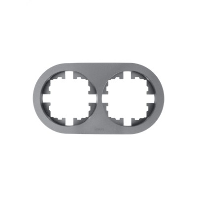 OSEN Рамка 2-ая универсальная, серый матовый, круглая Lezard 744-7400-147