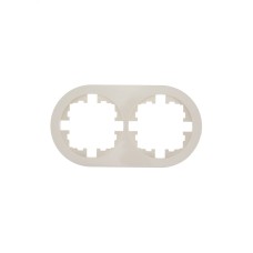 OSEN Рамка 2-ая универсальная, слоновая кость, круглая Lezard 744-9000-147