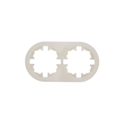 OSEN Рамка 2-ая универсальная, слоновая кость, круглая Lezard 744-9000-147